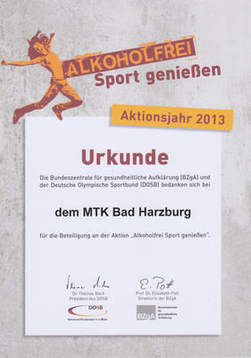 Alkoholfrei Sport genießen 2013