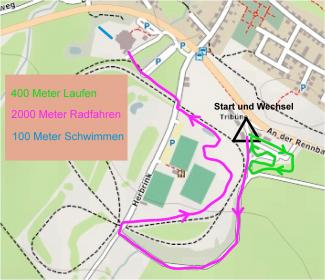 Strecke Triathlon